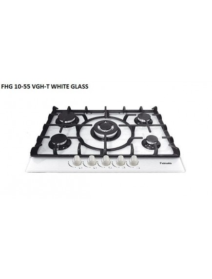 Газовая поверхность Fabiano FHG10-55VGH-T White Glass