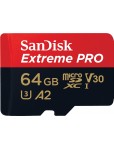 Карта пам'яті SanDisk Extreme Pro V30 A2 microSDXC UHS-I U3 64 ГБ (SDSQXCY-064G-GN6MA)