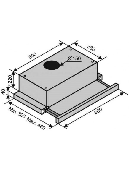 Вытяжка VENTOLUX GARDA 60 WH (1300) SMD LED