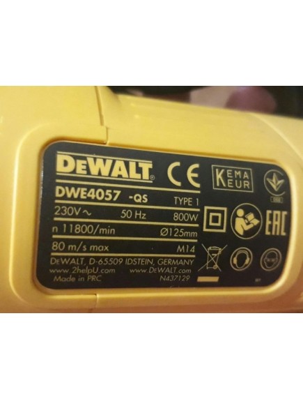 Болгарка DeWALT DWE4057