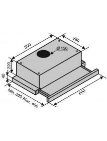 Вытяжка VENTOLUX Garda 60 BK 1100 SMD LED