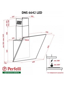 Вытяжка Perfelli DNS 6642 BL LED