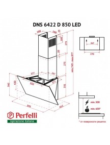 Вытяжка Perfelli DNS 6422 D 850 BL LED