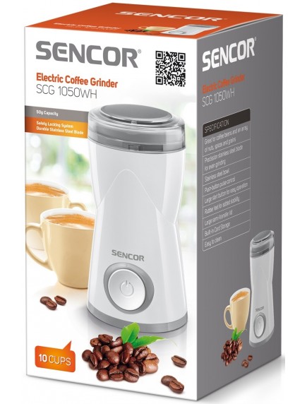 Кофемолка Sencor SCG1050WH