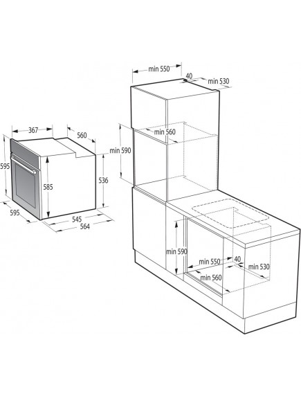 Духовой шкаф Gorenje BSA 6747 DGWI