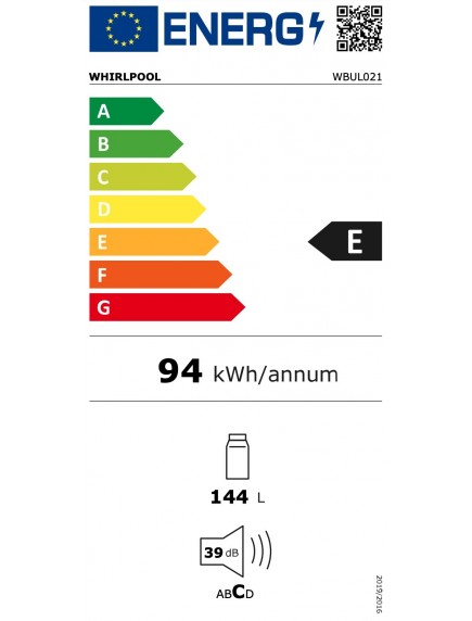 Встраиваемый холодильник Whirlpool WBUL021