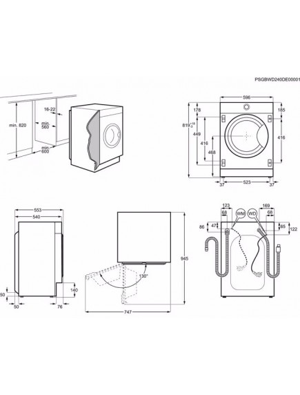 Встраиваемая стиральная машина Electrolux EW7WN368SPI