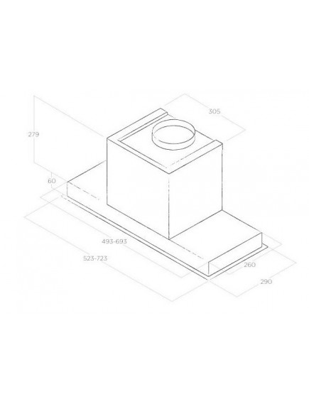 Вытяжка Elica HIDDEN 2.0 IXGL/A/52