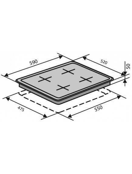Варочная поверхность VENTOLUX HSF640-T3G CEST (BK) MK