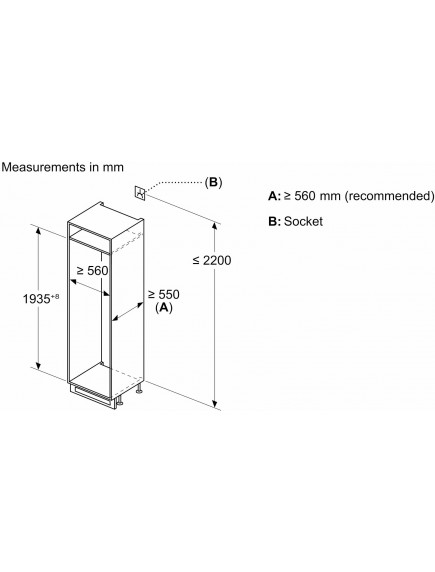 Встраиваемый холодильник Bosch KIN96VFD0