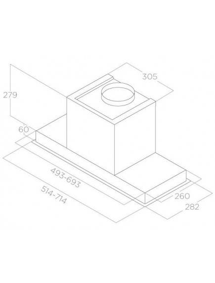 Вытяжка Elica HIDDEN 2.0 BLGL/A/52