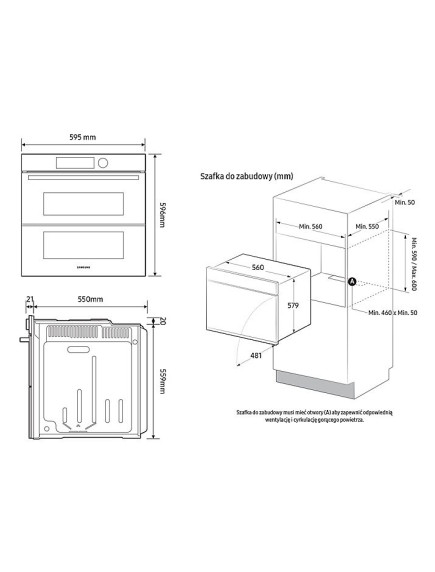 Духовой шкаф Samsung NV7B6685AAN/WT