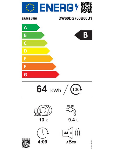Встраиваемая посудомоечная машина Samsung DW60DG760B00U1