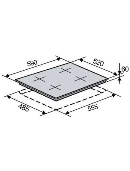 Варочная поверхность VENTOLUX HI 64 TC FBS SQFZ SL