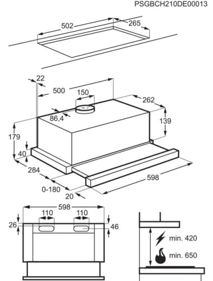 Вытяжка Electrolux LFP326FB Вытяжка Electrolux LFP326FB