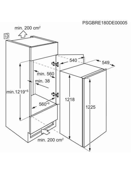 Встраиваемый холодильник Electrolux LRB3AE12S