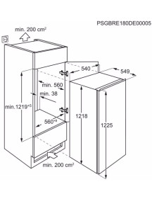Встраиваемый холодильник Electrolux LFB3AE12S