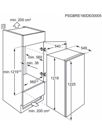 Встраиваемый холодильник Electrolux LFB3AE12S Встраиваемый холодильник Electrolux LFB3AE12S