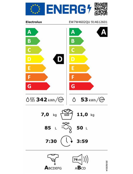 Стиральная машина Electrolux EW7W4602QU Стиральная машина Electrolux EW7W4602QU