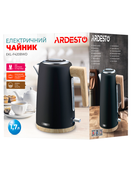 Электрочайник Ardesto EKL-F420BWD