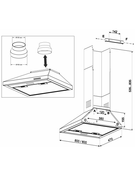 Вытяжка ELEYUS WELLA 650 LED 60 IS