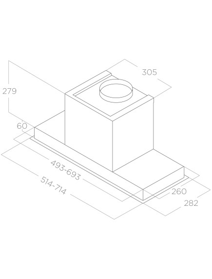 Вытяжка Elica HIDDEN 2.0 BL MAT/A/52