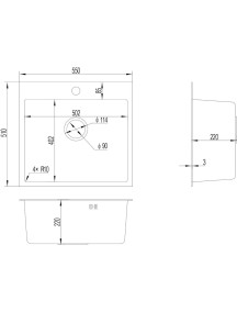 Кухонная мойка Gunter&Hauer Mindel 5522 Black Honey