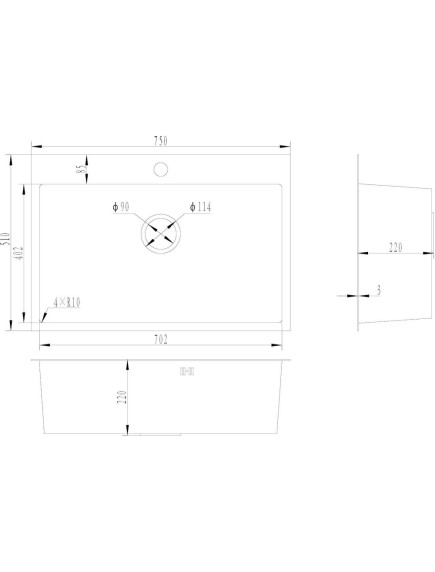 Кухонная мойка Gunter&Hauer Odenbach 7522 Inox