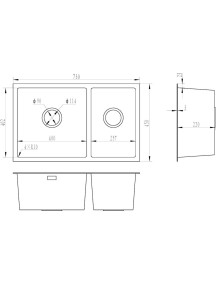 Кухонная мойка Gunter&Hauer Oder 7322 Black