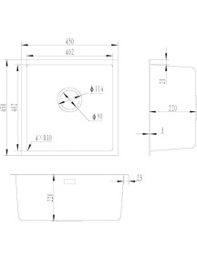 Кухонная мойка Gunter&Hauer Olef 4522 Inox Honey