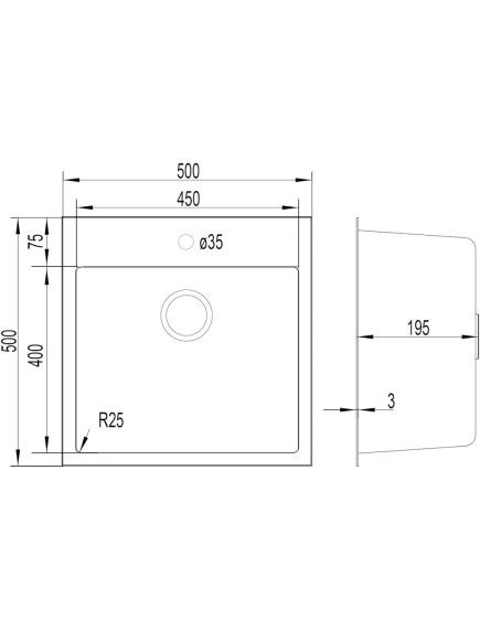 Кухонная мойка Gunter&Hauer METTER 5020 IX Кухонная мойка Gunter&Hauer METTER 5020 IX