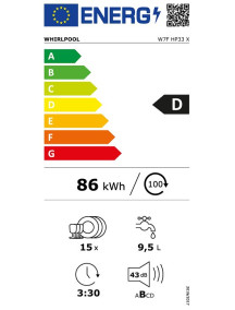 Посудомоечная машина Whirlpool W7F HP33 X