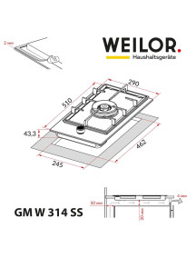 Варочная поверхность Weilor GM W 314 SS