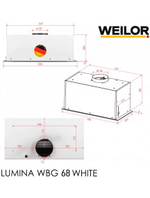 Вытяжка Weilor Lumina LUMINA WBG 68 WHITE