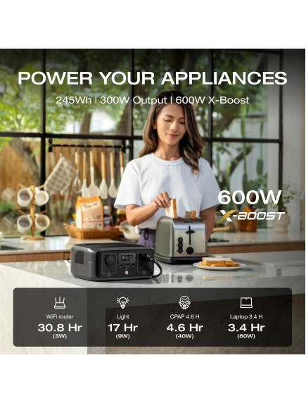 Зарядная станция EcoFlow RIVER 3 UPS with Solar Panel 45w