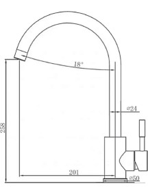 Смеситель Fabiano SKF 850 ST Inox