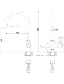 Смеситель Fabiano SKFC 90 ST Antracit