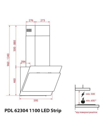 Вытяжка Weilor PDL 62304 BL 1100 LED Strip Вытяжка Weilor PDL 62304 BL 1100 LED Strip