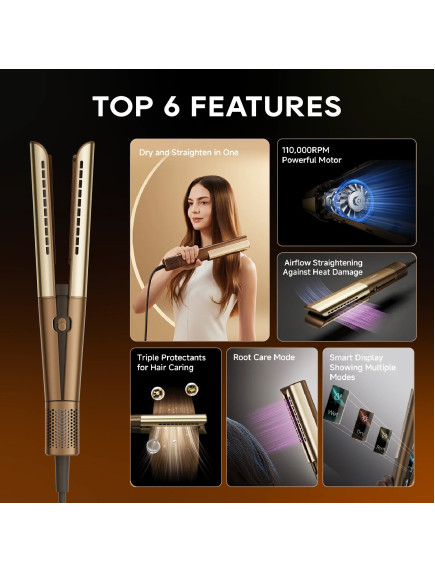 Выпрямитель-фен Dreame Aero Straight Gold AMA10A Выпрямитель-фен Dreame Aero Straight Gold AMA10A