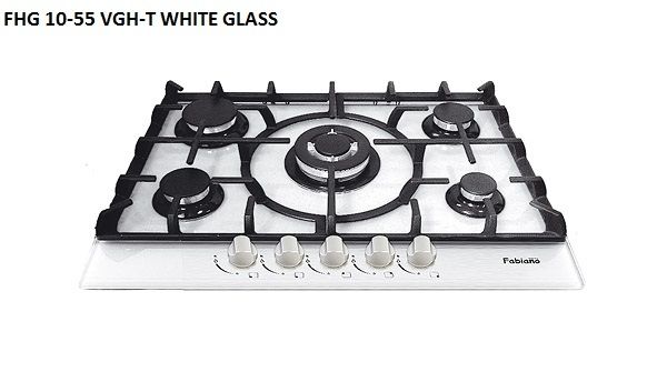 Газовая поверхность Fabiano FHG10-55VGH-T White Glass
